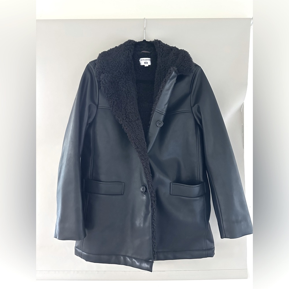 Sherpa leather jacket